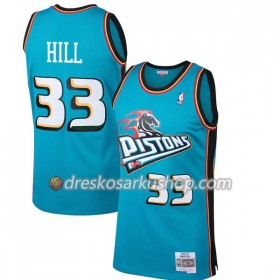 Muški NBA Dres Detroit Pistons Grant Hill 33 Hardwood Classics Plava Swingman